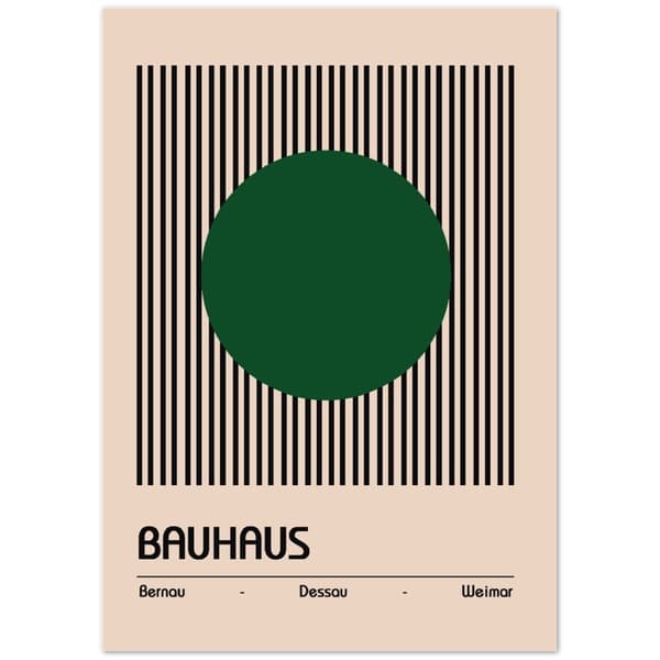 Bauhaus Green 30x40 cm Poster
