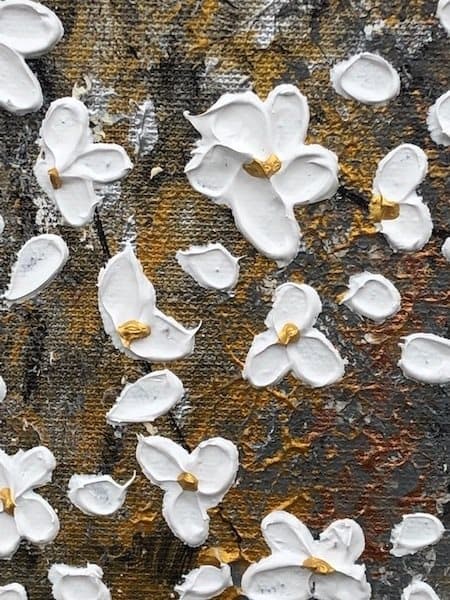 Maleri Handmade from Mova Art med blomster