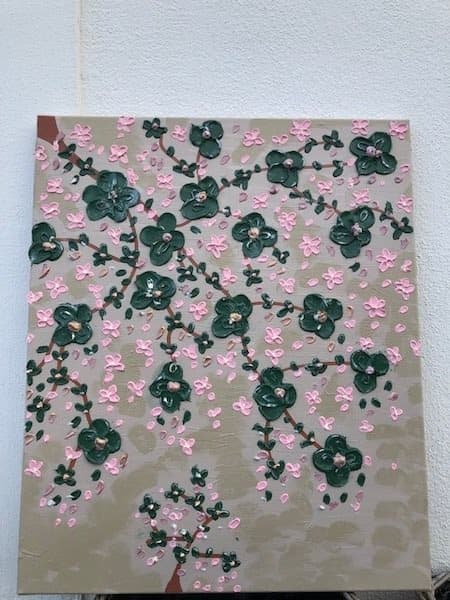 Maleri håndmalet Blomster flor