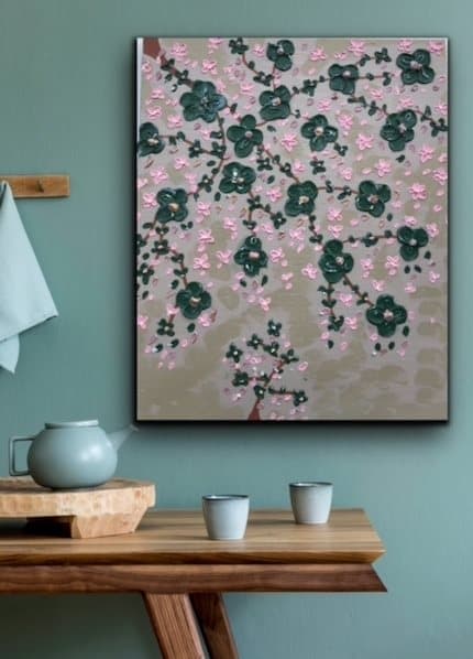 Maleri håndmalet Blomster flor