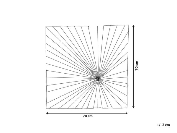 Veggdekor Flerfarget Teaktre 70 x 70 cm Firkantet Rustikk