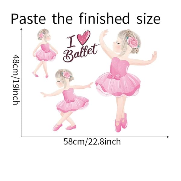 Wallsticker -  Jeg elsker Ballet