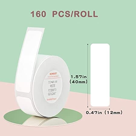 NIIMBOT Labels Stickers D Series 12 x 40 mm / 160 stk / Hvidt
