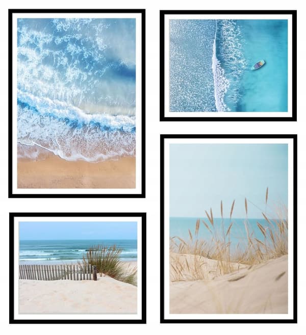 Plakater - Sea Shore / Sæt med 4