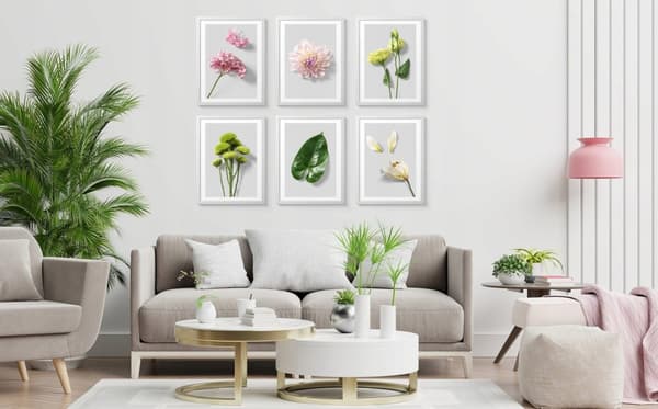 Posters - Blommor och blad / set med 6 st