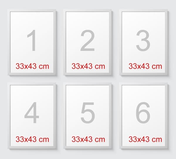 Posters - Blommor och blad / set med 6 st