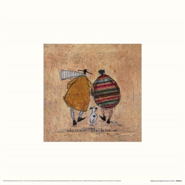 Sam Toft Wherever Life Takes Us Print Brown 30cm x 30cm