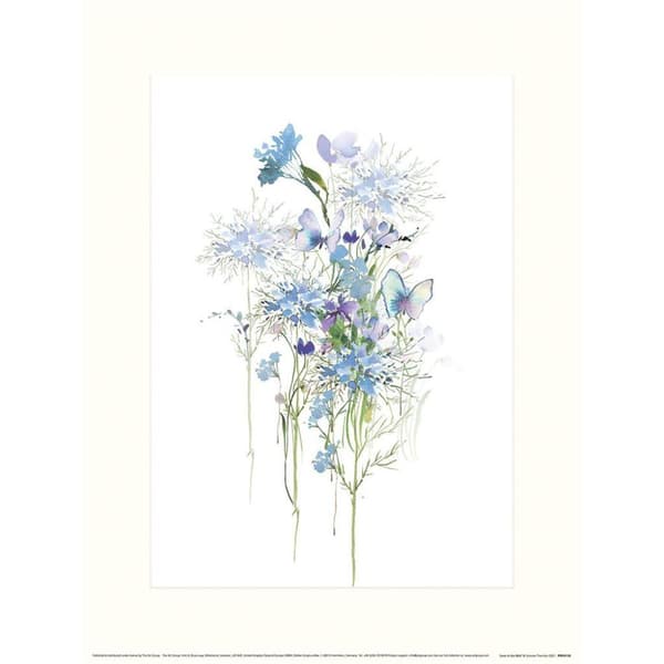 Summer Thornton Love In The Mist Print Blue/Green 30cm x 40cm