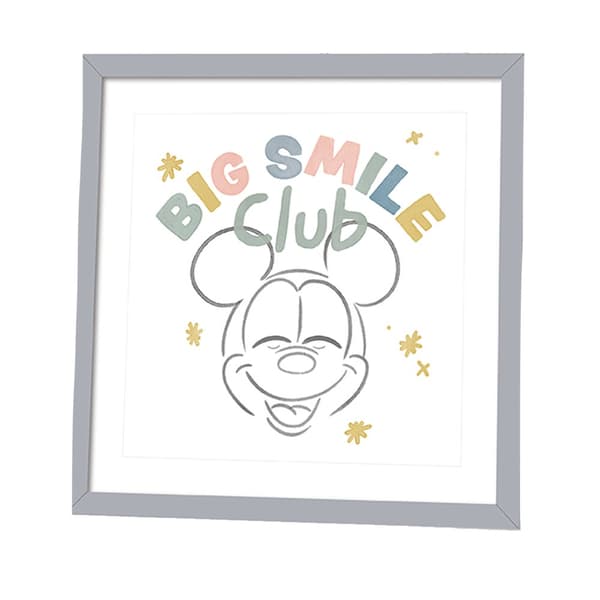 Disney Big Smile Club Mickey Mouse Print White 40cm x 40cm