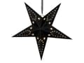 Miniatyrbilde 5 av 9: Sett med 2 adventsstjerner Svart Papir 45 cm Glitter LED-lys Hengende stjerner Julepynt Høytid Dekorasjon Tilbehør Belysning