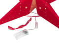 Miniatyrbilde 8 av 9: Sett med 2 adventsstjerner Rød Fløyel 60 cm Glitter LED-lys Hengende stjerner Julepynt Høytid Dekorasjon Tilbehør Belysning
