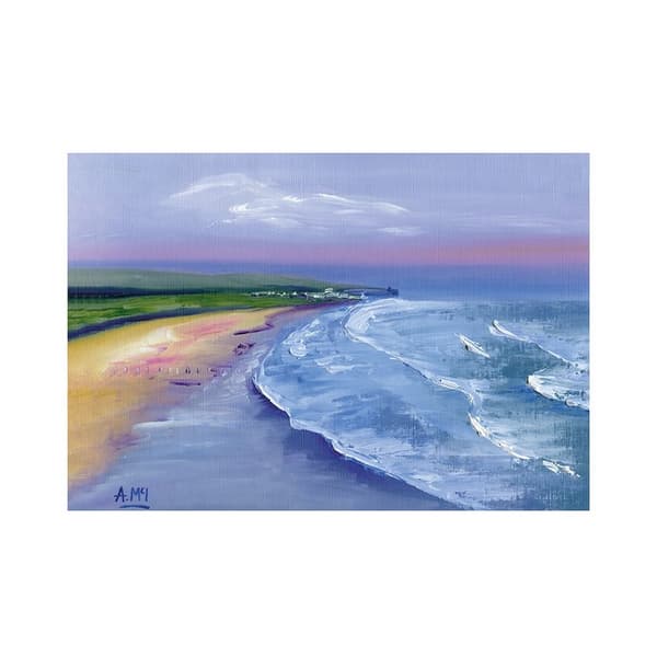 Alison Mcilkenny Portstewart Strand I Print Brown/Blue 30cm x 40cm