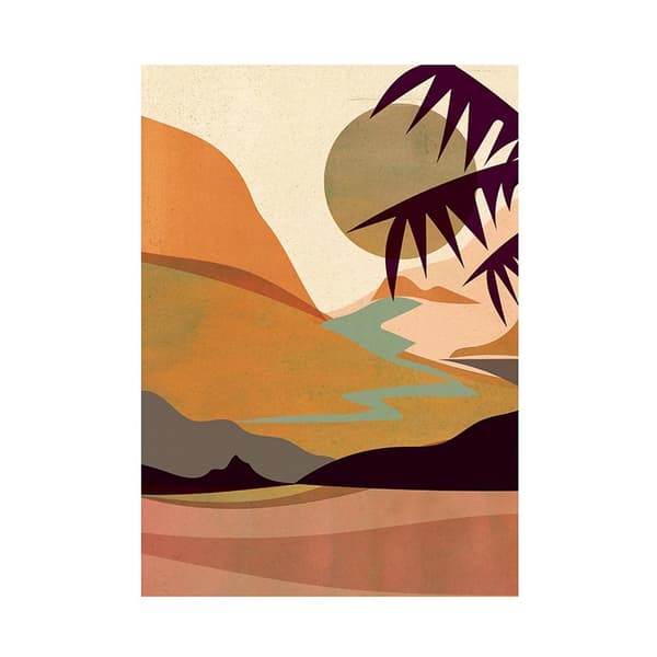 Nicolas Evariste Print af sandklitter Brown/Yellow 40cm x 30cm