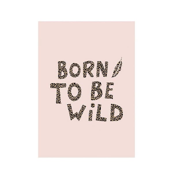 Summer Thornton Born To Be Wild Print Pink 40cm x 30cm