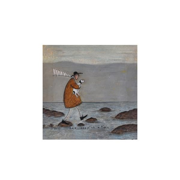 Sam Toft One Step At A Time Print Grey/Brown 30cm x 30cm