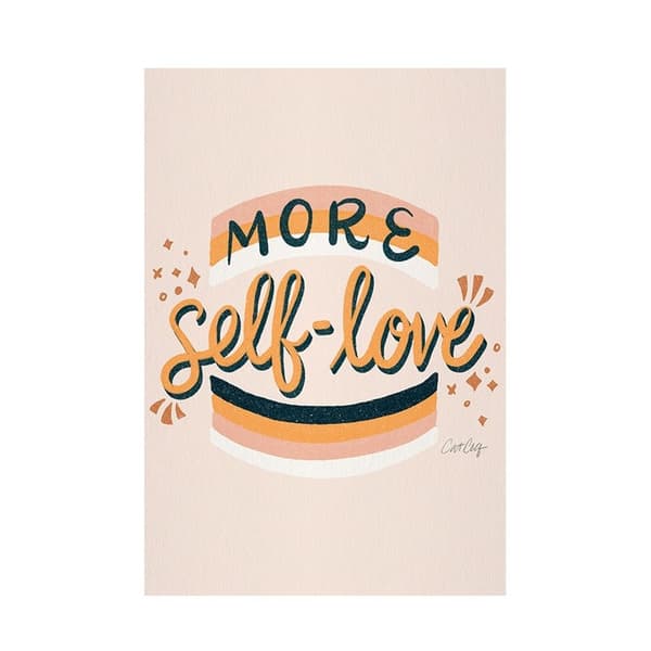 Cat Coquillette More Self Love Print Peach/Yellow/Black 40cm x 30cm