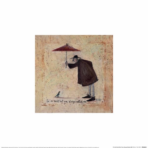 Sam Toft Jeg er så lille, men du lægger altid mærke til mig Print Brown 30cm x 30cm