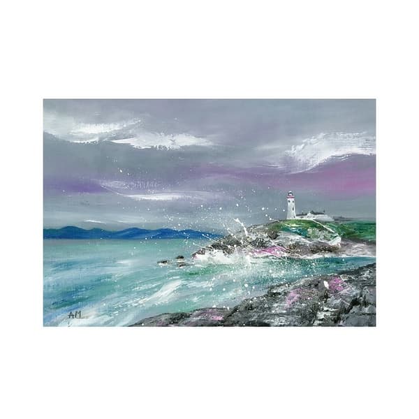 Alison Mcilkenny Lighthouse Print Blue/Grey/White 30cm x 40cm