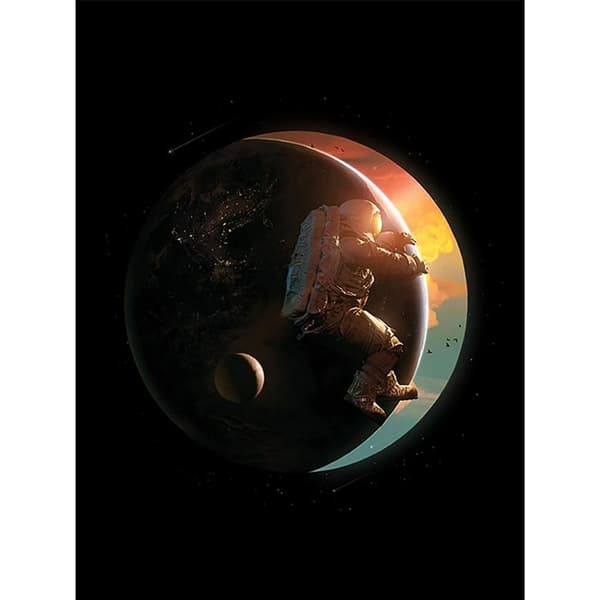 Nicebleed New Day Canvas Print Black 30cm x 40cm