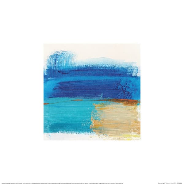 Joanna Srokol Summer Light Print Blue/Brown 30cm x 30cm