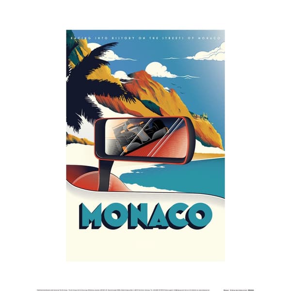 Zoom Monaco Formel 1 plakat