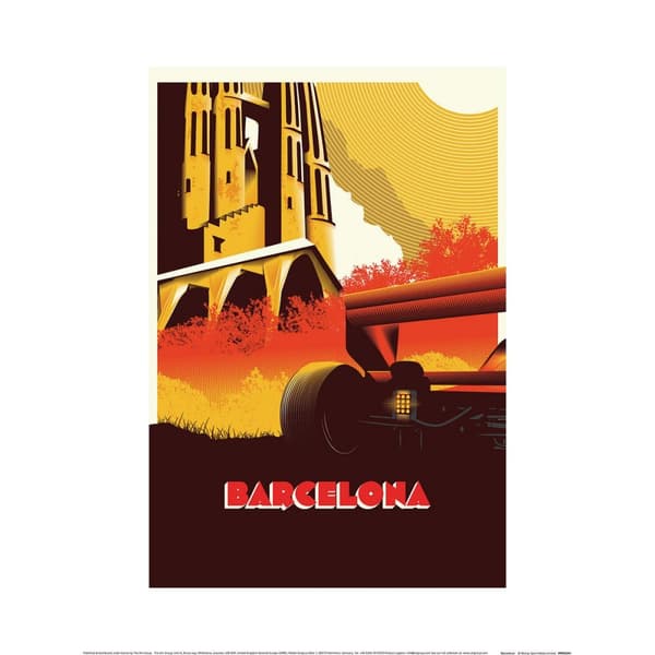 Zoom Barcelona Formula 1 Poster