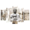 Miniatyrbillede 1 af 3: Art for the Home - Lærredssæt med 5 - Buddha - Beige - 150x100 cm