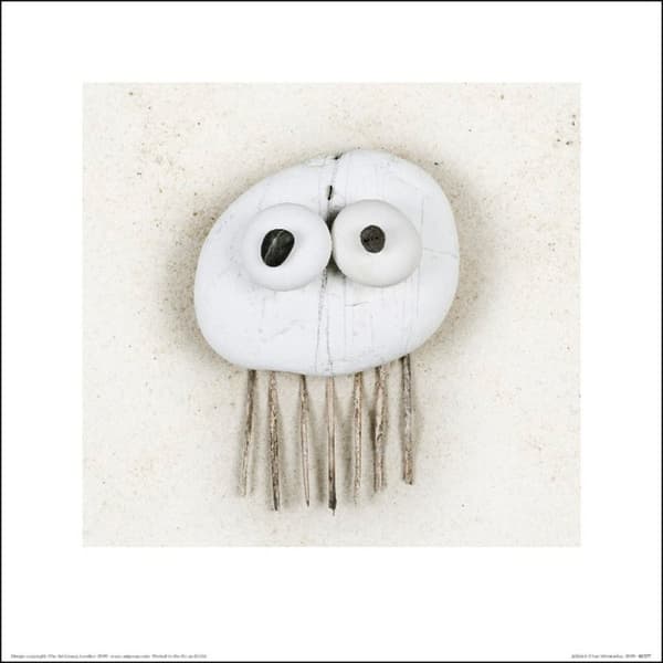Ian Winstanley Jellyfish Print White 30cm x 30cm