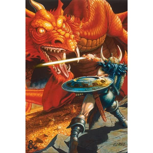 Dungeons & Dragons Classic Battle Poster Red/Blue 91.5cm x 61cm x 0.1cm
