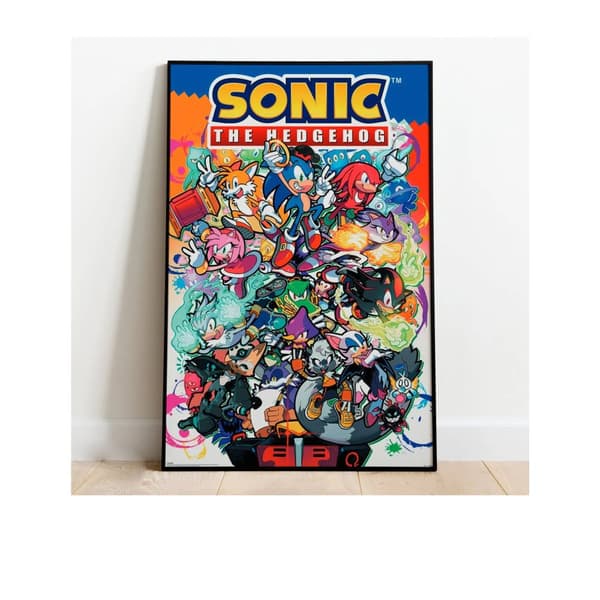 Sonic The Hedgehog Plakat med figurer