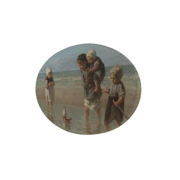 Art for the Home - Oval duk - Havets barn - 50x70cm