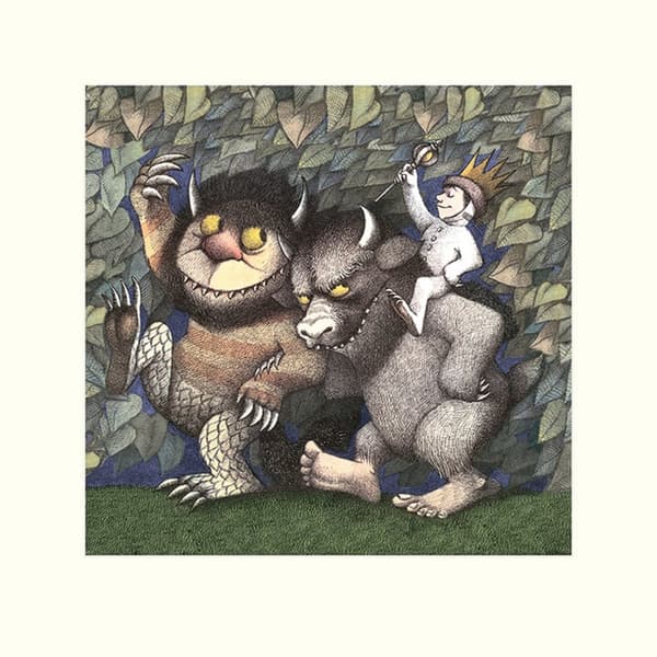 Maurice Sendak King Max Print Brown/Grey 40cm x 40cm