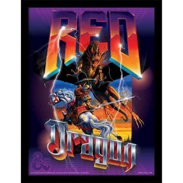 Dungeons & Dragons Print Purple/Red/Orange 40cm x 30cm