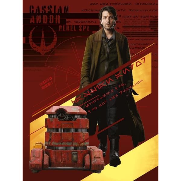 Star Wars: Andor Droid Canvas Print Red/Yellow 40cm x 30cm