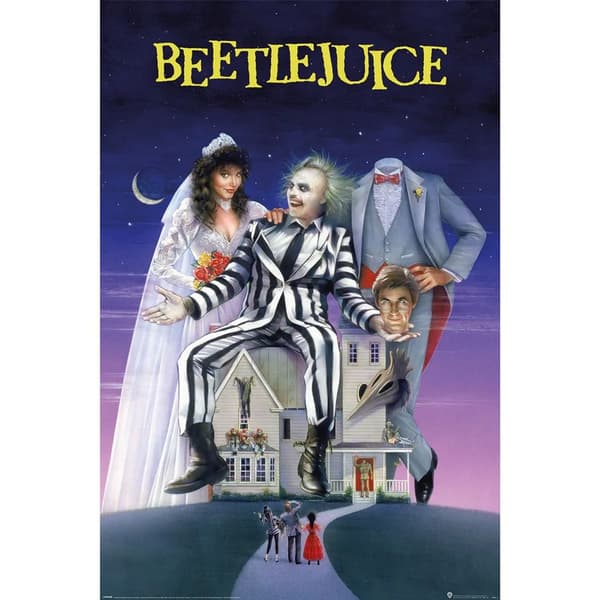 Beetlejuice Nyligen avlidna affischer Purple/White/Grey 91.5cm x 61cm
