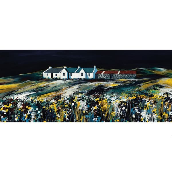 Avril Thomson Smith Fields Paper Print Multicoloured 30cm x 60cm