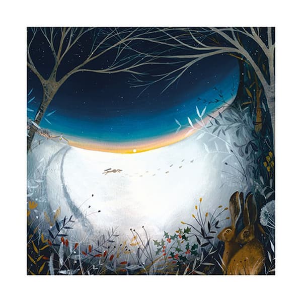 Julia Crossland Winter Hares Print