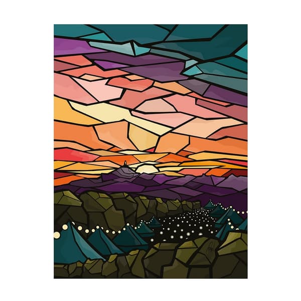 Georgina Westley Glastonbury Stained Glass Print