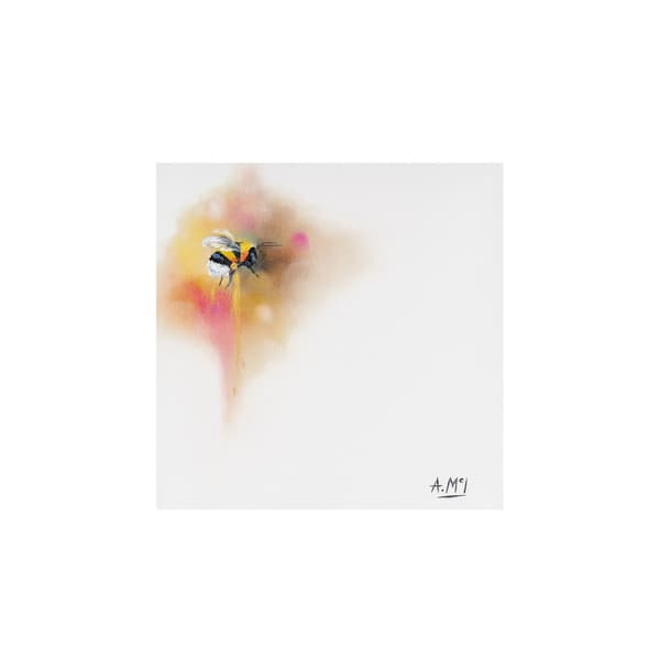 Alison Mcilkenny Bumblebee Print Yellow/Pink/White 30cm x 30cm