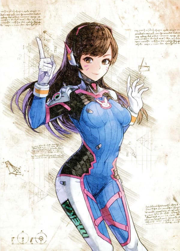 A3 Print - Overwatch artwork - D.va