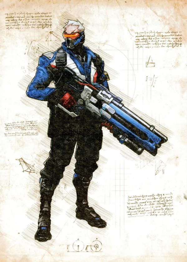A3 Print - Overwatch artwork - Soldier