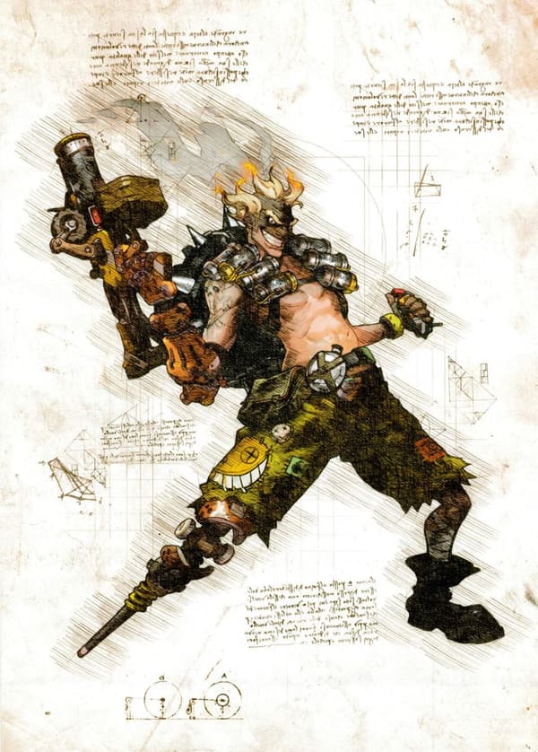 A3 Print - Overwatch artwork - Junkrat