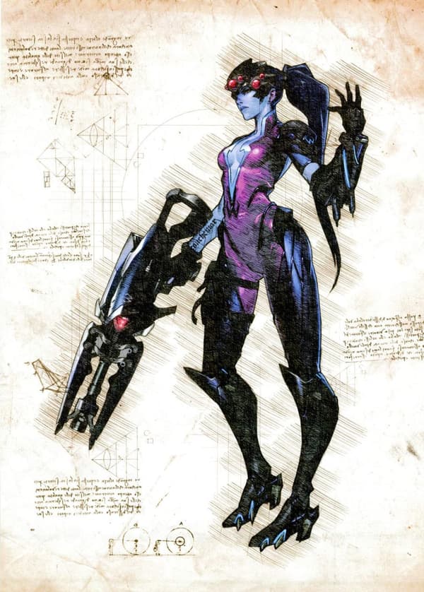 A3 Print - Overwatch artwork - Widowmaker