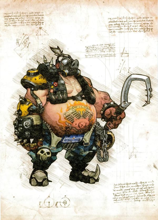 A3 Print - Overwatch artwork - Roadhog