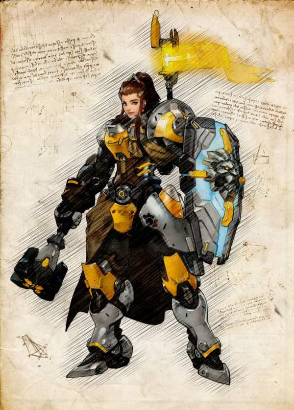 A3 Print - Overwatch artwork - Brigitte