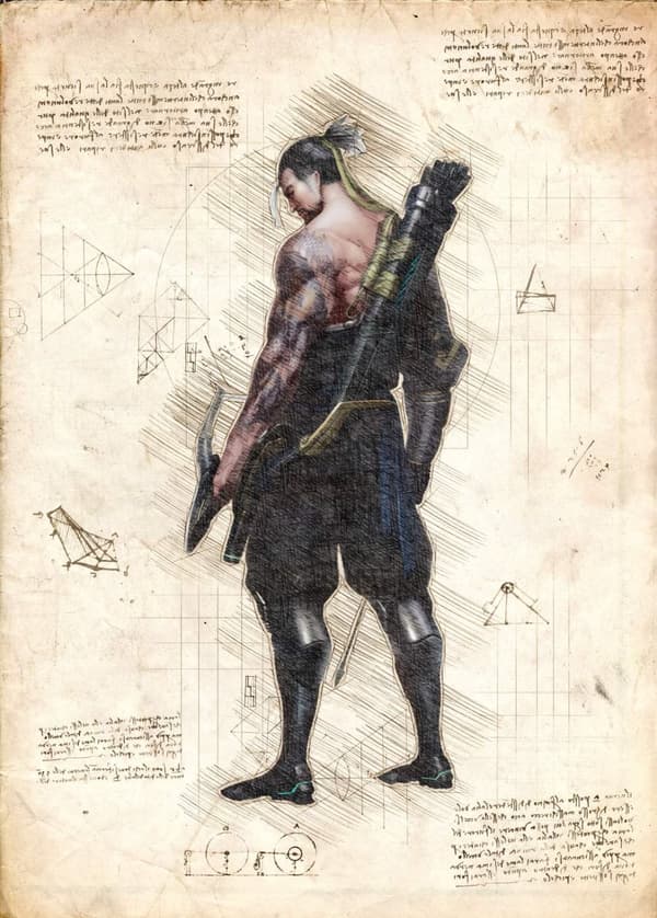 A3 Print - Overwatch artwork - Hanzo 2
