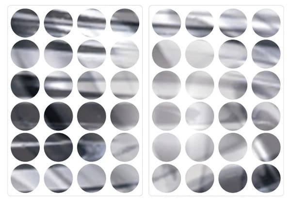 Veggklistremerke - Prikker / Sliver Chrome / 02