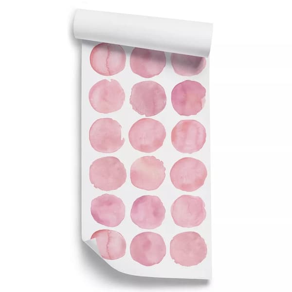Veggklistremerke - Polka Dot / Rosa