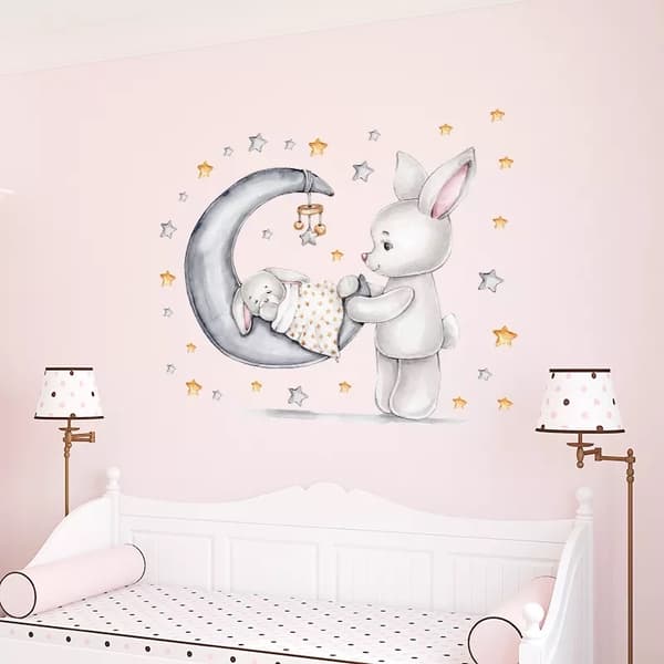 Veggklistremerke - Mors kjærlighet God natt Bunny
