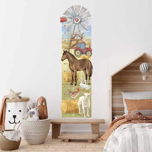 Wallsticker - Bondegårdsdyr / Højdemål